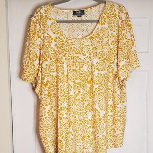 Women's Short Sleeve Belle by Belledini Top, Size 3X - NWOT